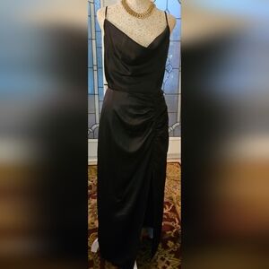 Milly Lilliana Black Rusched Midi Dress size 8